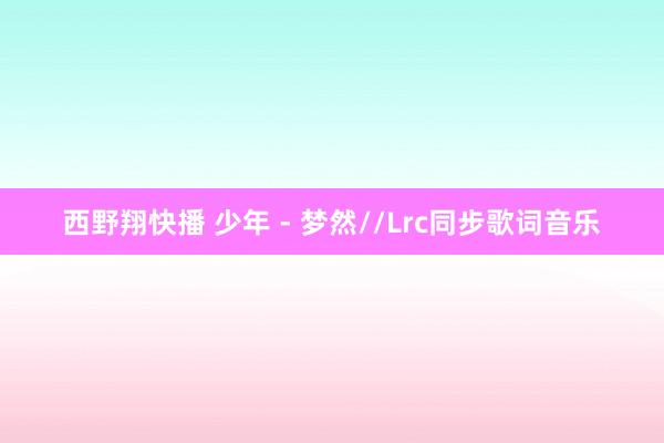 西野翔快播 少年 - 梦然//Lrc同步歌词音乐